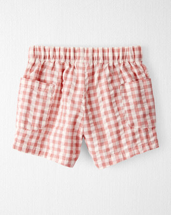 Bébé Short en guingan fabriqué à partir de coton biologique, 