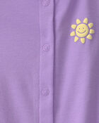 B&eacute;b&eacute; fille - Barboteuse &agrave; motif de soleil - Mauve, image 3 sur 3 diapositives
