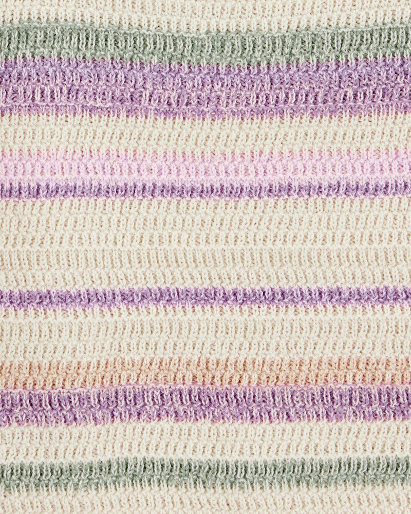 Girls Striped Sweater Knit Tank, image 2 of 3 slides