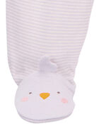 Baby Purple Bird 3-Piece Sleeper Set, image 4 of 5 slides