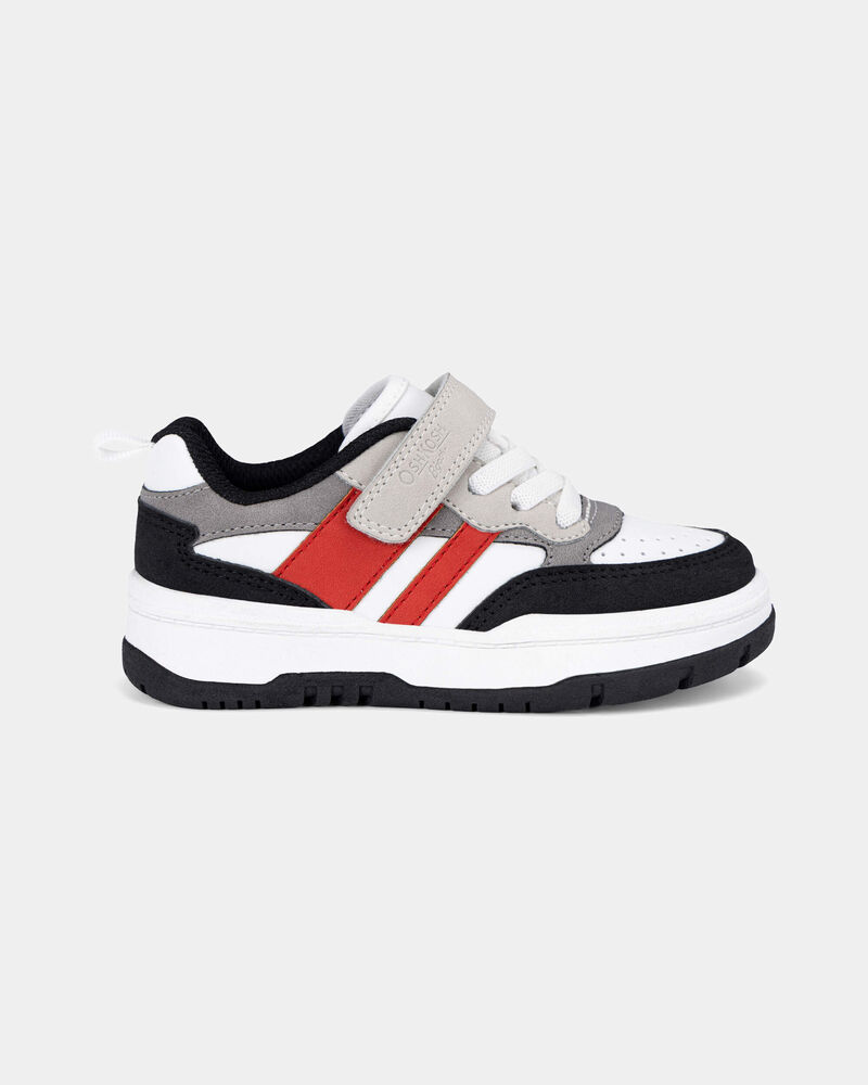 Toddler Boy Colour Block Sneakers - Grey/Red, image 2 of 6 slides