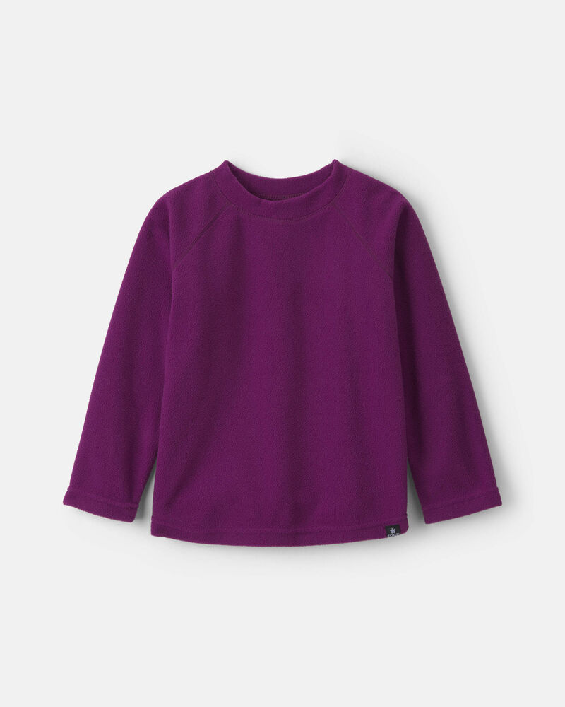 Toddler Girl Kombi Base Layer Fleece Crew Top - Berry, image 1 of 2 slides