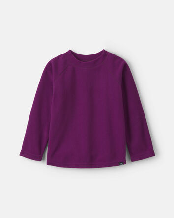 Toddler Girl Kombi Base Layer Fleece Crew Top - Berry, 