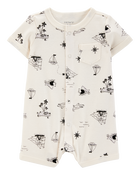 Baby Boy Pirate Snap-Up Cotton Romper, image 1 of 4 slides