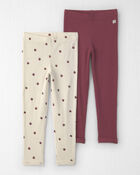 Toddler Girl 2-Pack Organic Cotton Leggings, image 1 of 5 slides