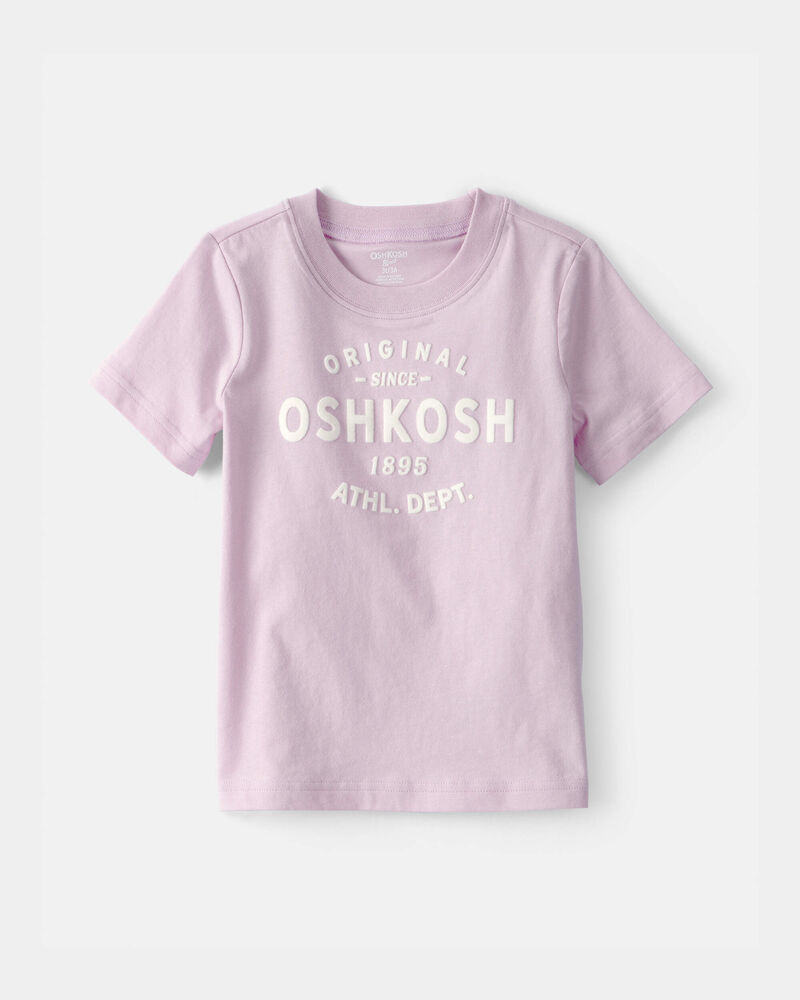 Tout-petit fille - T-shirt &agrave; manches courtes &agrave; imprim&eacute; logo OskKosh - Mauve, image 1 sur 3 diapositives