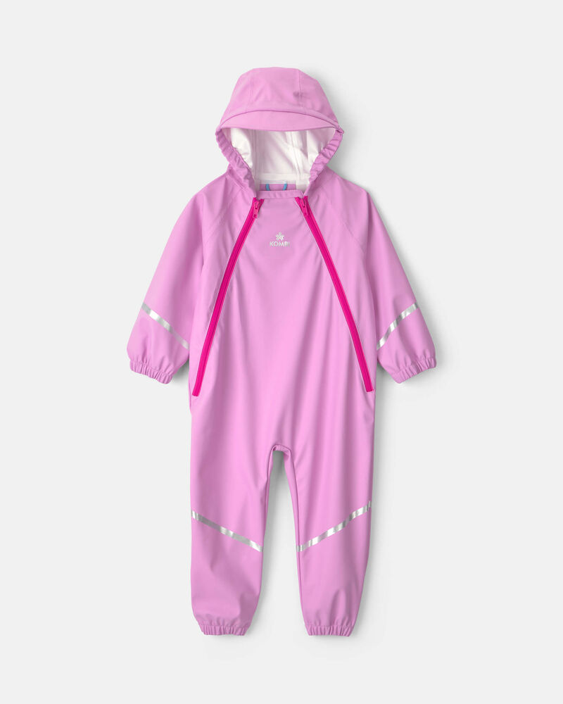 Toddler Girl Kombi Light Weight 1pc Rain Suit - Pink, image 1 of 4 slides