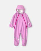 Toddler Girl Kombi Light Weight 1pc Rain Suit - Pink, image 1 of 4 slides
