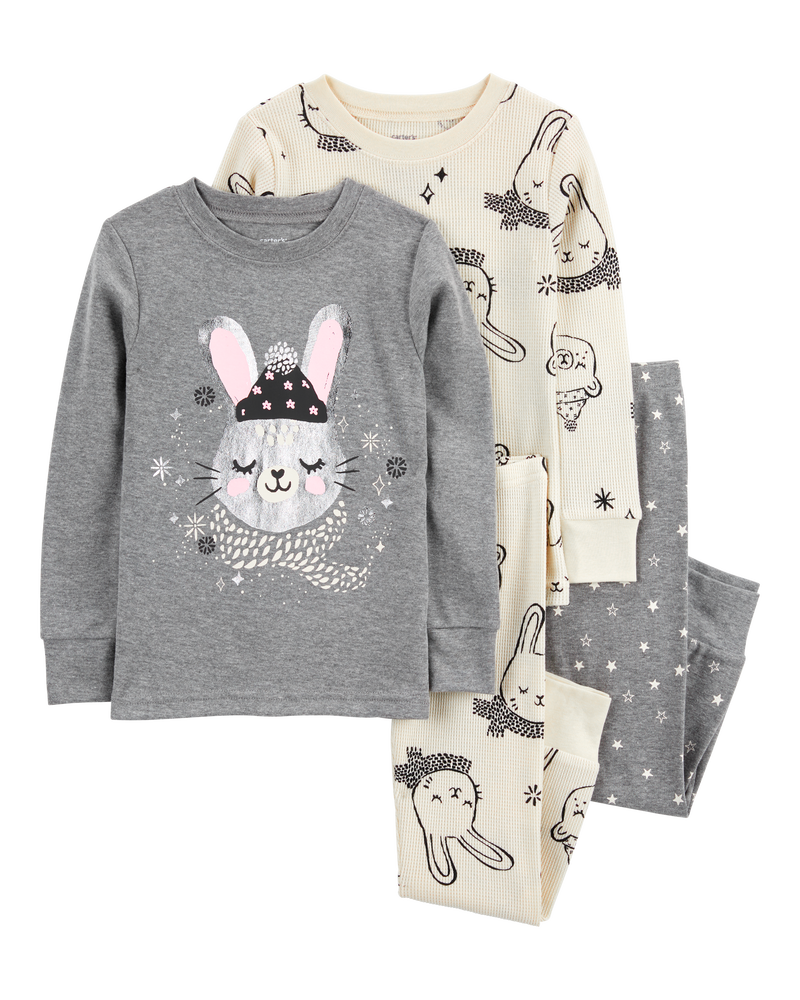 Toddler Girls Toddler 4 Piece Bunny Cotton Blend Pyjamas 5T Carter s