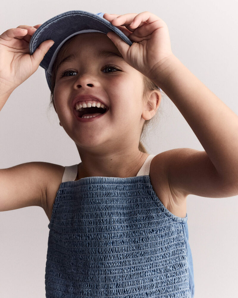 Tout-petit fille - Haut p&eacute;plum &agrave; smocks en chambray, image 5 sur 6 diapositives