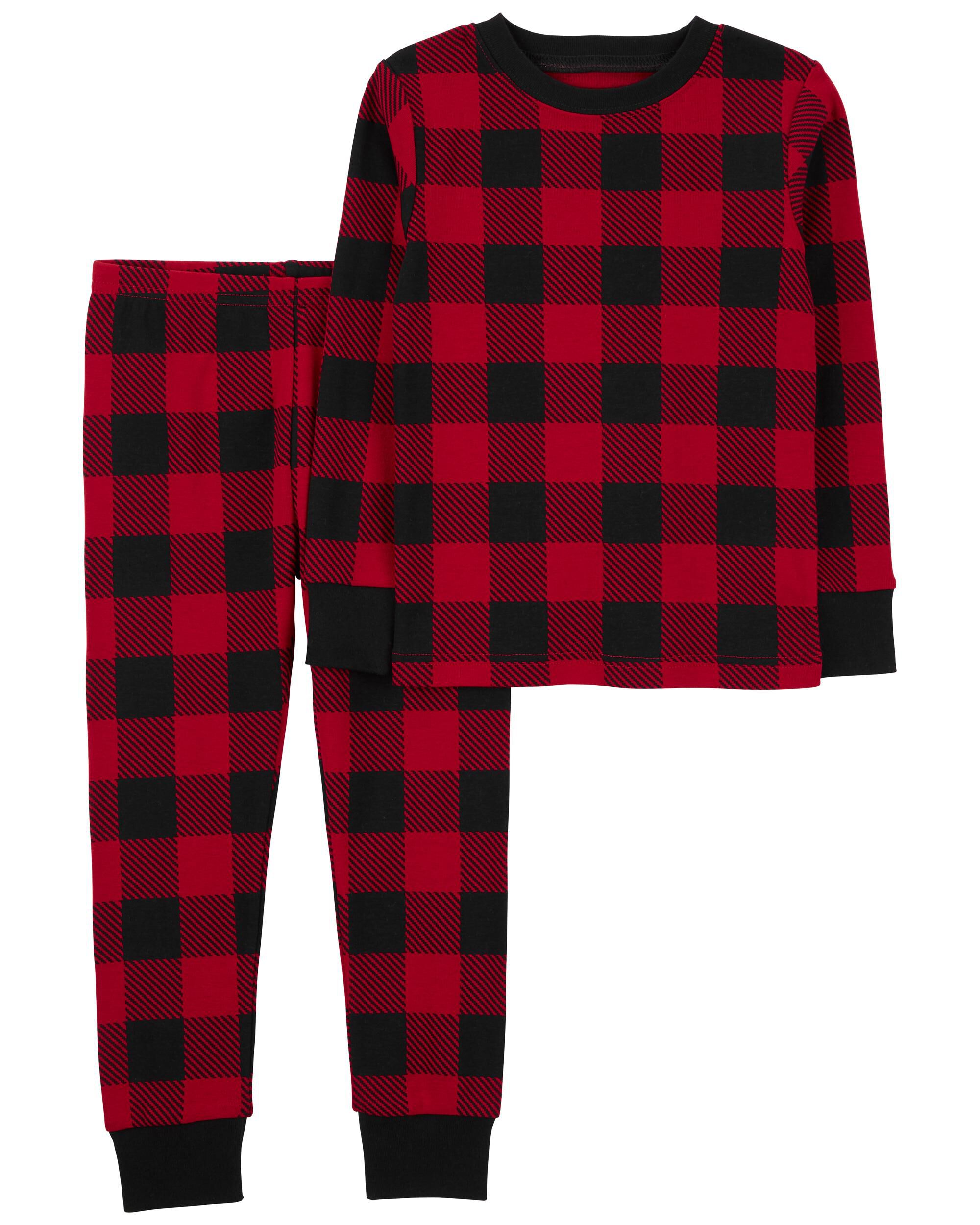 2 Piece Buffalo Check 100 Snug Fit Cotton Pyjamas
