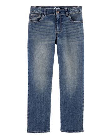 Kid Classic Jeans In Tumbled Medium Faded Wash, 