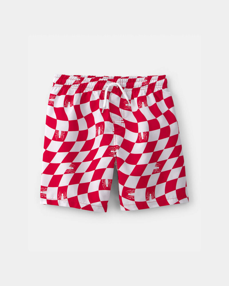 Boys &copy;Marvel Spider-Man Swim Trunks - Red/White, image 1 of 3 slides
