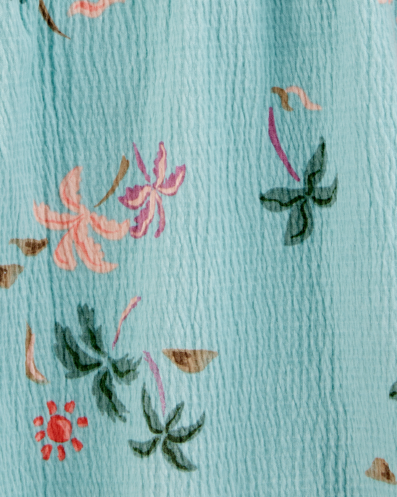 Toddler Palm Tree-Print Fashion Top - Turquoise, image 3 of 4 slides