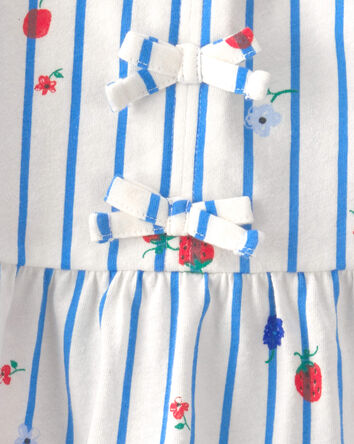 Tout-petit fille - Ensemble 2 pi&egrave;ces haut &agrave; fraises et short - Bleu Rouge, 