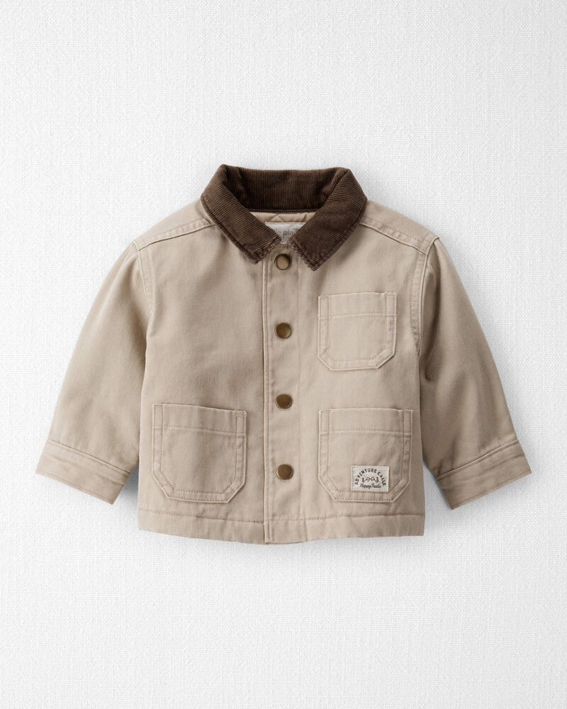 Baby Organic Cotton Twill Barn Jacket, image 1 of 5 slides