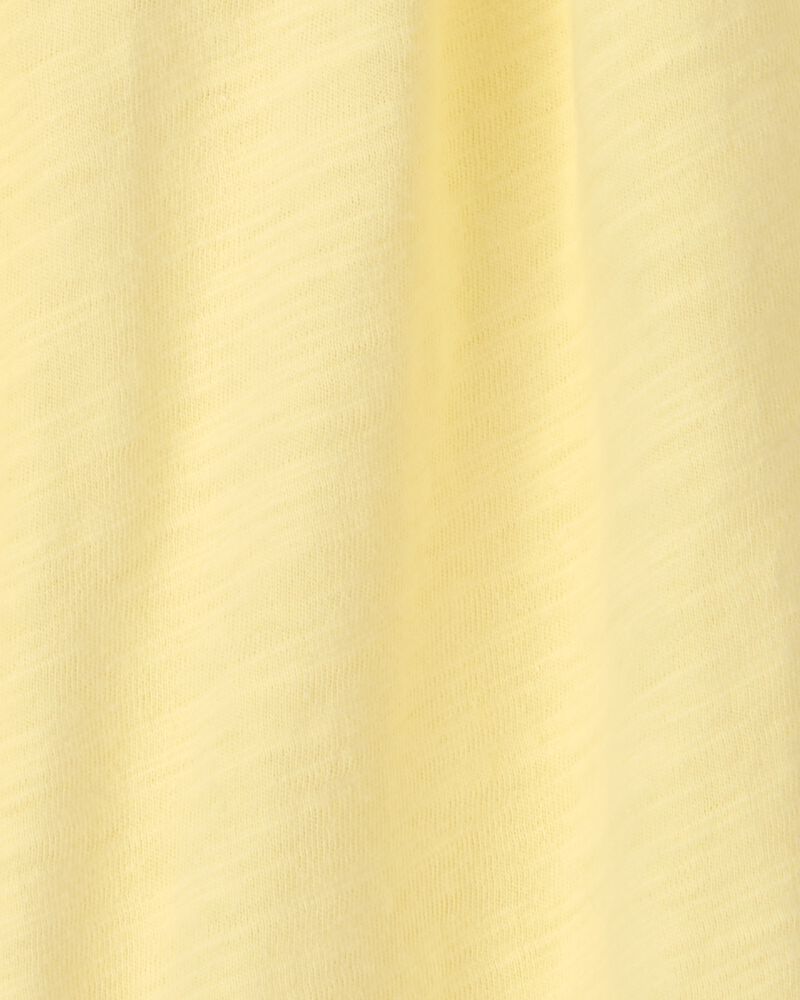 Baby Girl Ruffle Eyelet Sleeveless Romper - Yellow, image 2 of 3 slides