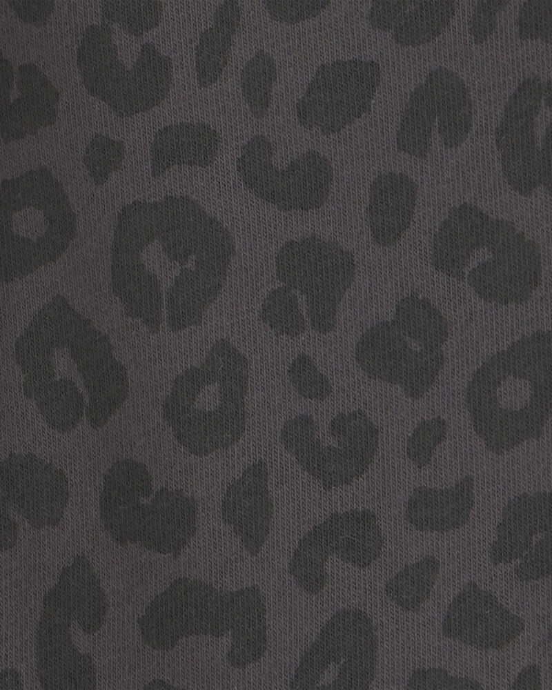 Toddler Girl Leopard Fleece Joggers - Black, image 3 of 4 slides