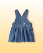 B&eacute;b&eacute; fille - Jupe-salopette crois&eacute;e en denim Winnie l&rsquo;Ourson de Disney&reg; - D&eacute;lav&eacute; moyen, image 1 sur 5 diapositives