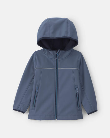 Toddler Boy  Quilted Mid Weight Jacket- Blue, 