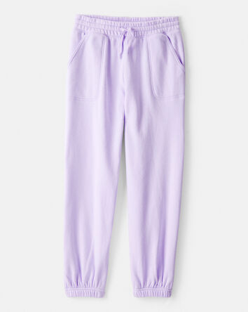Girls DayDream Fleece Knit Drawstring Joggers - Purple, 
