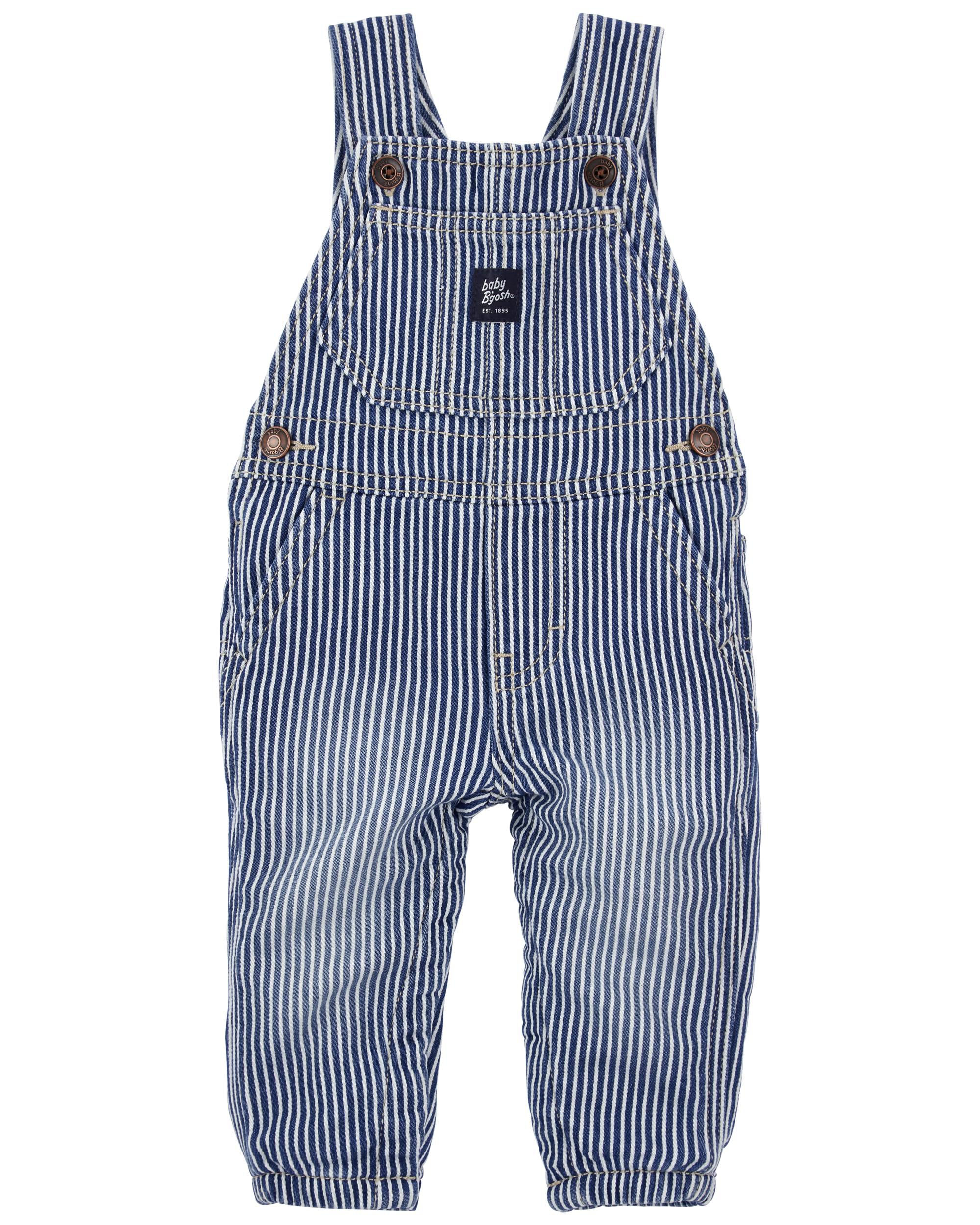 Hickory Rinse Stretchy Hickory Stripe Overalls Carter s Canada