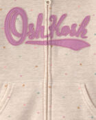 Tout-petit fille - Chandail &agrave; capuchon &agrave; fermeture &agrave; glissi&egrave;re &agrave; logo OshKosh et c&oelig;urs - Cr&egrave;me, image 2 sur 2 diapositives