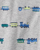 Baby Boy 5-Pack Train Multipack Bodysuits - Green/Blue, image 5 of 7 slides