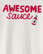 Toddler 'Awesome Sauce' Graphic Tee - Ivory, image 2 of 3 slides