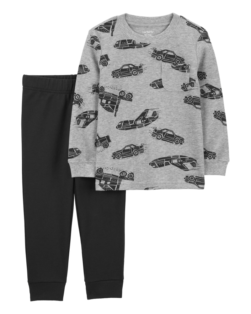 Baby 2-Piece Transportation Thermal Tee & Jogger Set, image 1 of 3 slides