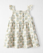 Bébé Robe en coton biologique à motifs de fleurs, image 2 sur 6 diapositives