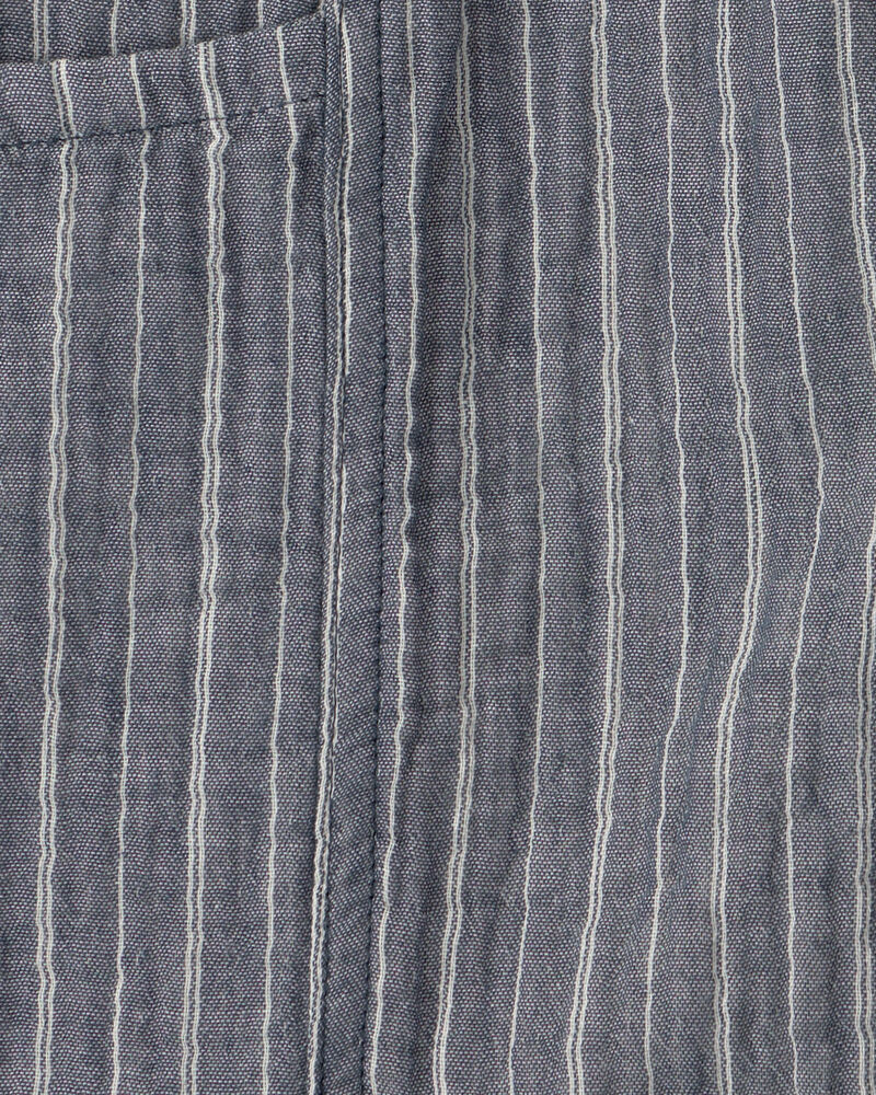 Boys 2-Piece Organic Cotton Gauze Short Set in Cream, image 4 of 7 slides