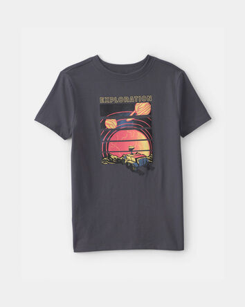 Boys Space Exploration Graphic Tee - Grey, 