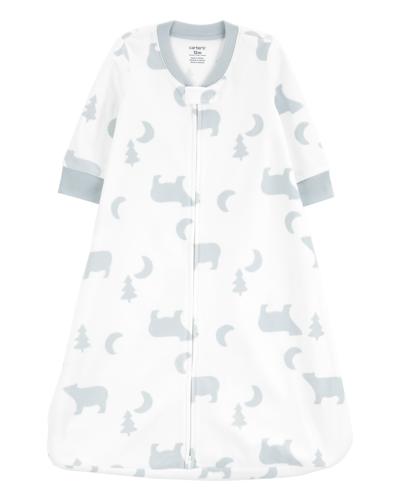 Baby Woodland Print Fleece Sleep Bag, image 1 of 4 slides