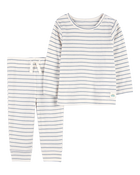 Bébé Ensemble 2 pièces pantalon à rayures - Bleu/Ivoire, image 1 sur 4 diapositives