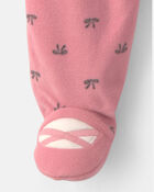 Baby Girl 2-Pack Leopard Fleece 2-Way Zip Sleep & Play Pyjamas - Pink/Brown, image 4 of 6 slides