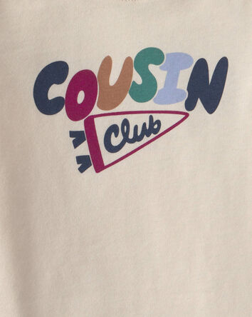 Baby 'Cousin Club' Long-Sleeve Graphic Bodysuit - Cream, 