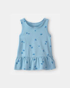 Tout-petit fille - D&eacute;bardeur p&eacute;plum &agrave; motif bleuet - Bleu, image 1 sur 2 diapositives