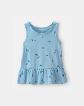 Toddler Girl Blueberry Peplum Tank Top - Blue, 