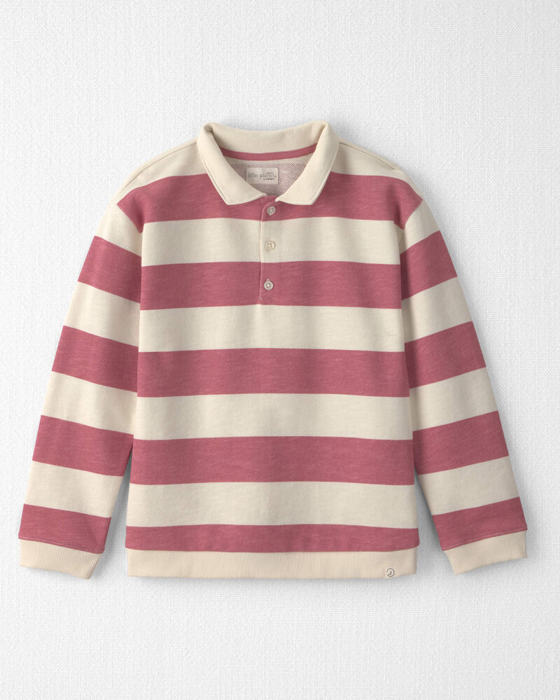 Girls Organic Cotton French Terry Rugby Polo, image 1 of 4 slides