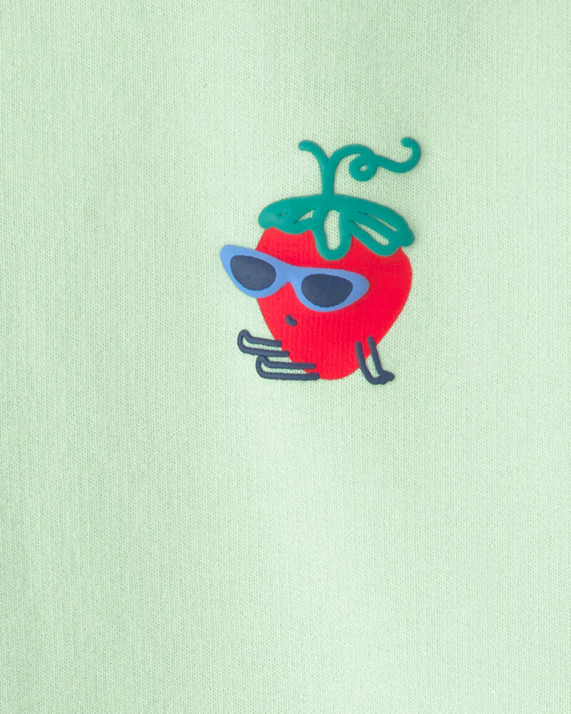 Tout-petit fille - Chandail en jersey bouclette, fraise - Vert, image 5 sur 7 diapositives