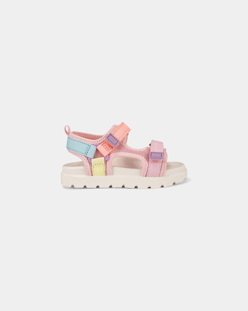 Toddler Girl Colourblock Sandals - Pink , image 2 of 6 slides