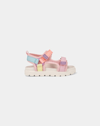 Tout-petit fille - Sandales aux couleurs contrast&eacute;es - Rose, 