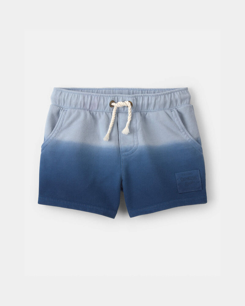 Tout-petit gar&ccedil;on - Short en jersey bouclette &agrave; cordon de serrage &agrave; effet ombr&eacute; - Bleu, image 1 sur 3 diapositives