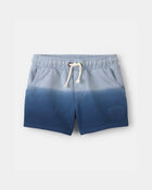 Tout-petit gar&ccedil;on - Short en jersey bouclette &agrave; cordon de serrage &agrave; effet ombr&eacute; - Bleu, image 1 sur 3 diapositives
