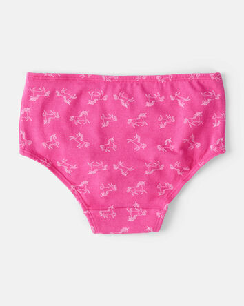 Filles - Emballage de 7 sous-vêtements en coton extensible à motif de licorne, 