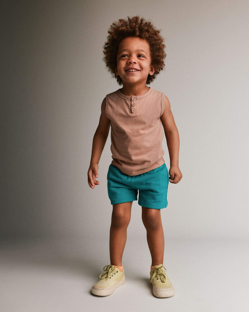 Toddler Boy Henley Tank - Tan, image 4 of 5 slides