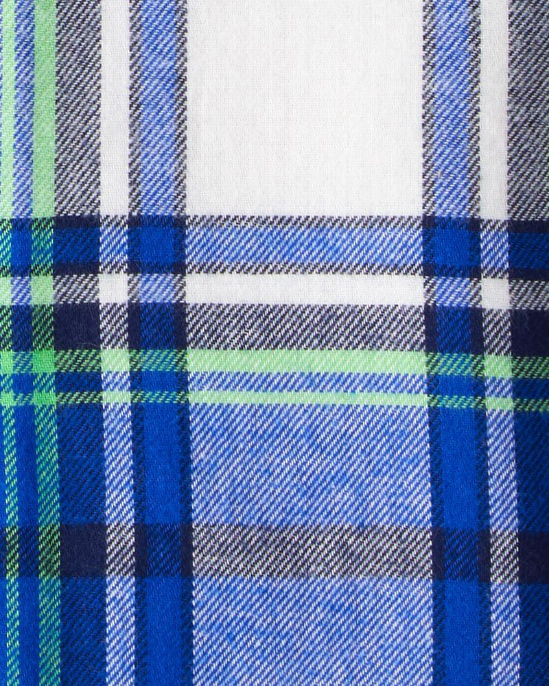 Toddler Boy Plaid Shera Lined Fashion Jacket - Blue, image 2 of 3 slides