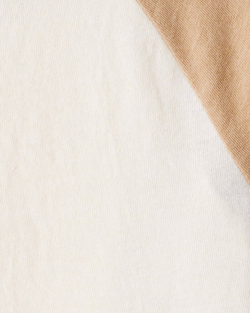 Toddler Boy Long-Sleeve Raglan Tee - Tan, image 2 of 3 slides