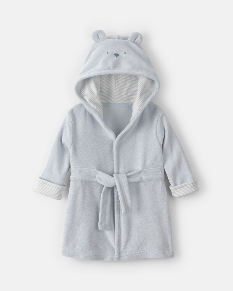 Baby Bear Terry Robe - Blue, image 1 of 3 slides